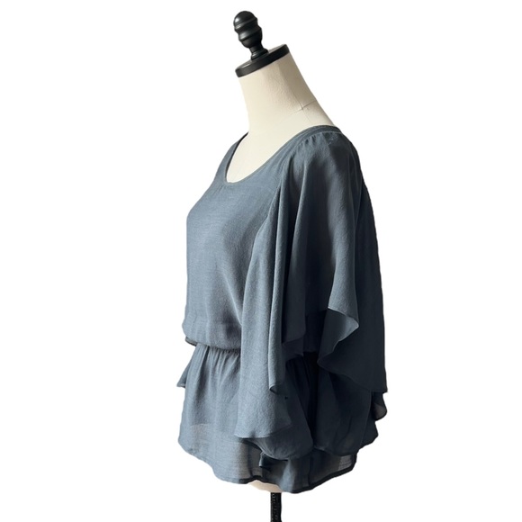 Paul and Joe Sister Vareene Peplum Flutter Blouse | LARGE (3) - Picture 2 of 10